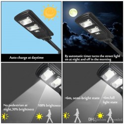 Lampa solara stradala 60 W cu senzor zi/noapte